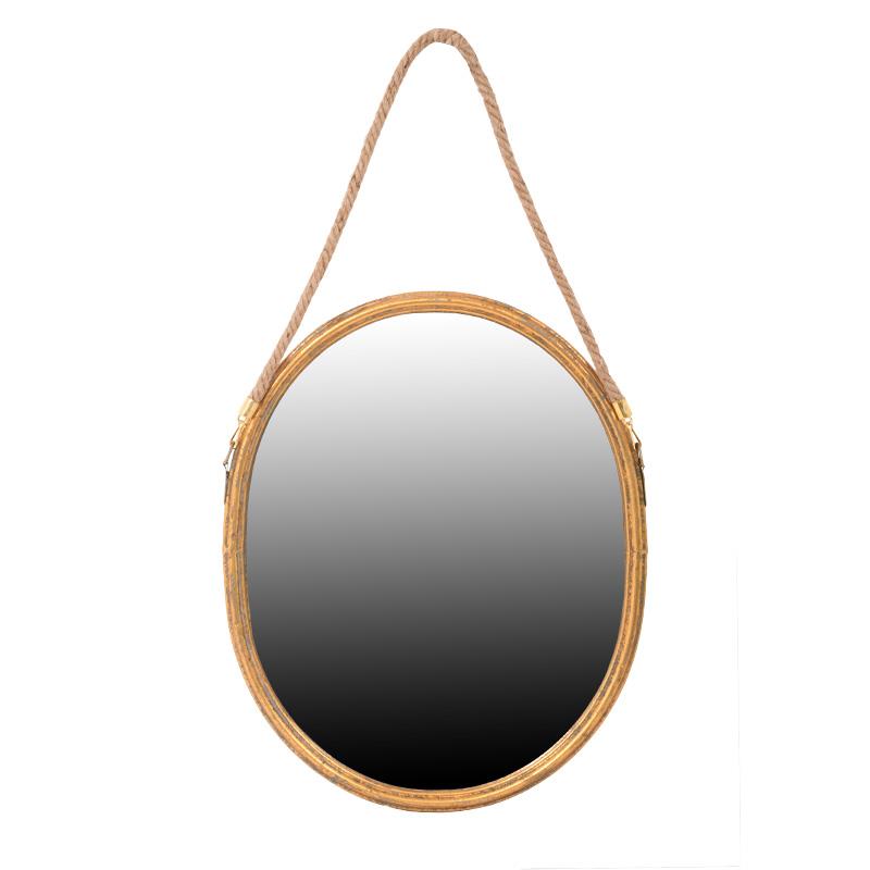 Καθρέπτης Τοίχου "Rope" Fylliana Χρυσό 41x2.5x79 εκ.