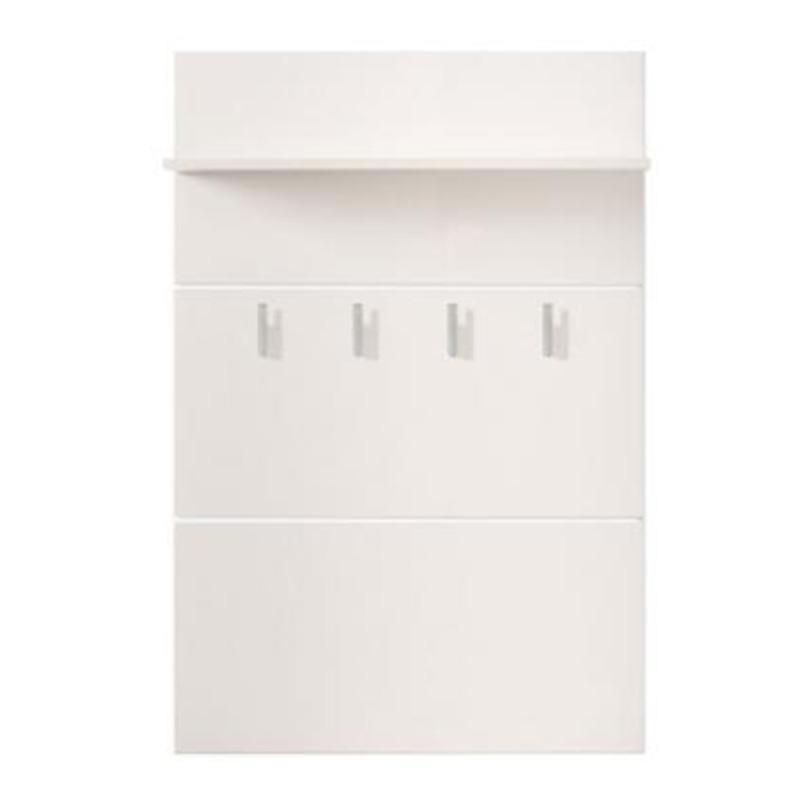 Έπιπλο Χολ - Κρεμάστρα Beny CIV 760 Λευκό - Λευκή Λάκα 76x25,5x114 εκ.