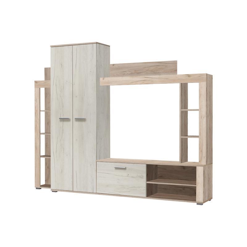 Κέντρο Ψυχαγωγίάς - Σύνθεση Talin Γκρί Δρύς - Λευκός Δρύς 233*35*185 εκ.