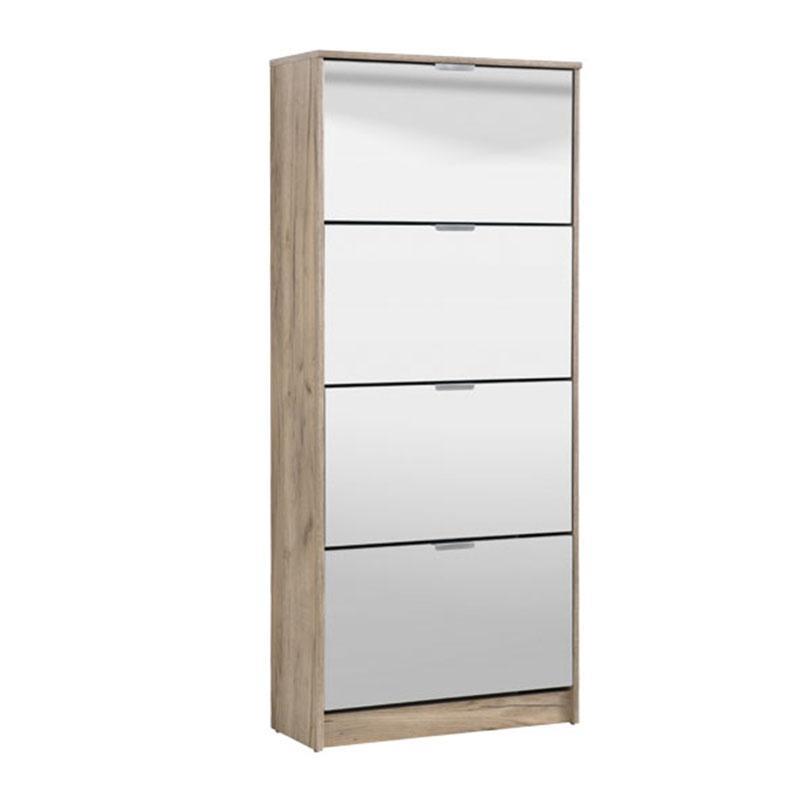 Παπουτσοθήκη Hugo 24 με Καθρέπτη Γκρί Δρύς 67x28x155 εκ. Παπουτσοθήκη Hugo 24 με Καθρέπτη Γκρί Δρύς 67x28x155 εκ.