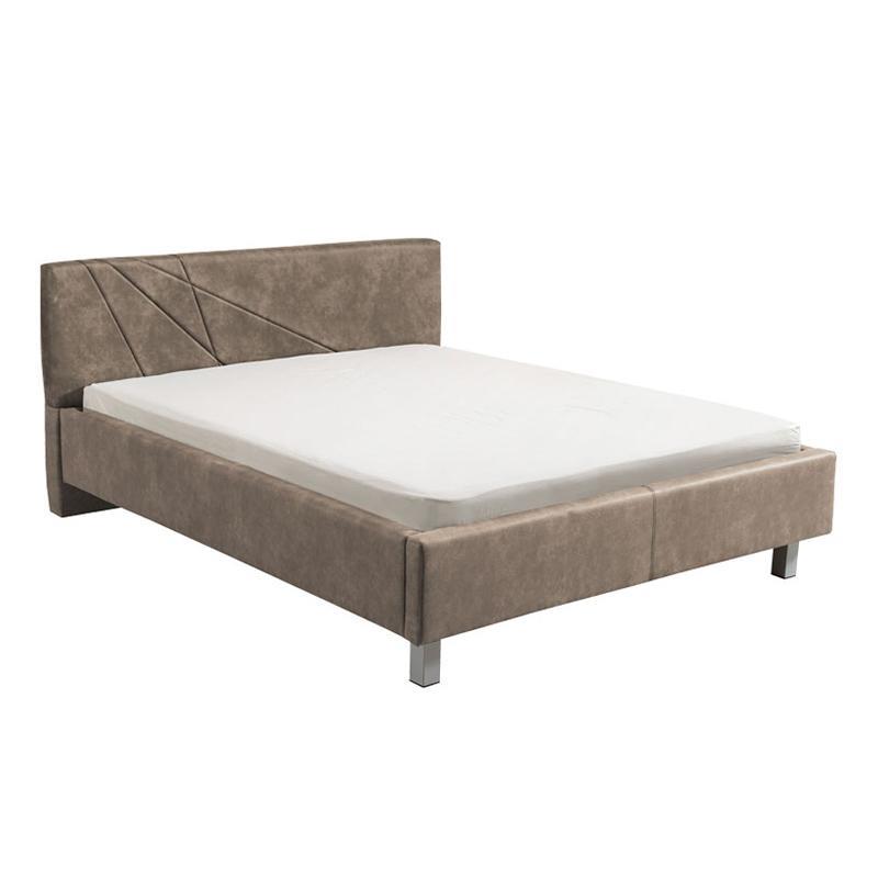 Επενδυμένο Κρεβάτι Falco Καφέ Διπλό 160x200 εκ.