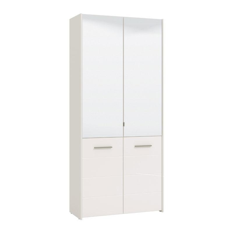 Παπουτσοθήκη Menorca 2K 2OG Λευκό Γυαλιστερό 89,5x37,5x199 εκ. Παπουτσοθήκη Menorca 2K 2OG Λευκό Γυαλιστερό 89,5x37,5x199 εκ.