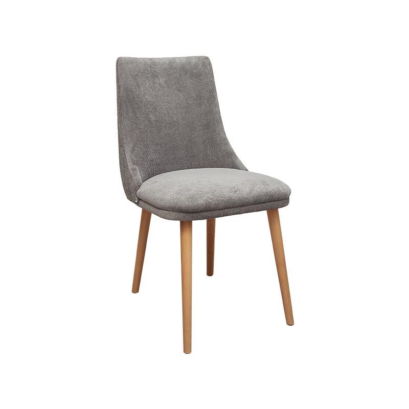 Καρέκλα Τραπεζαρίας Sandra Fylliana Γκρί - Μπέζ με Golden Sand πόδια 45x50x85εκ.