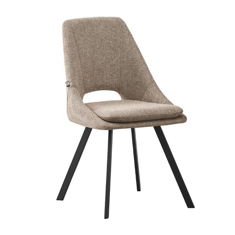 Καρέκλα Τραπεζαρίας 5174 Fylliana Καφέ με Μεταλλικά πόδια 56x48x85εκ.