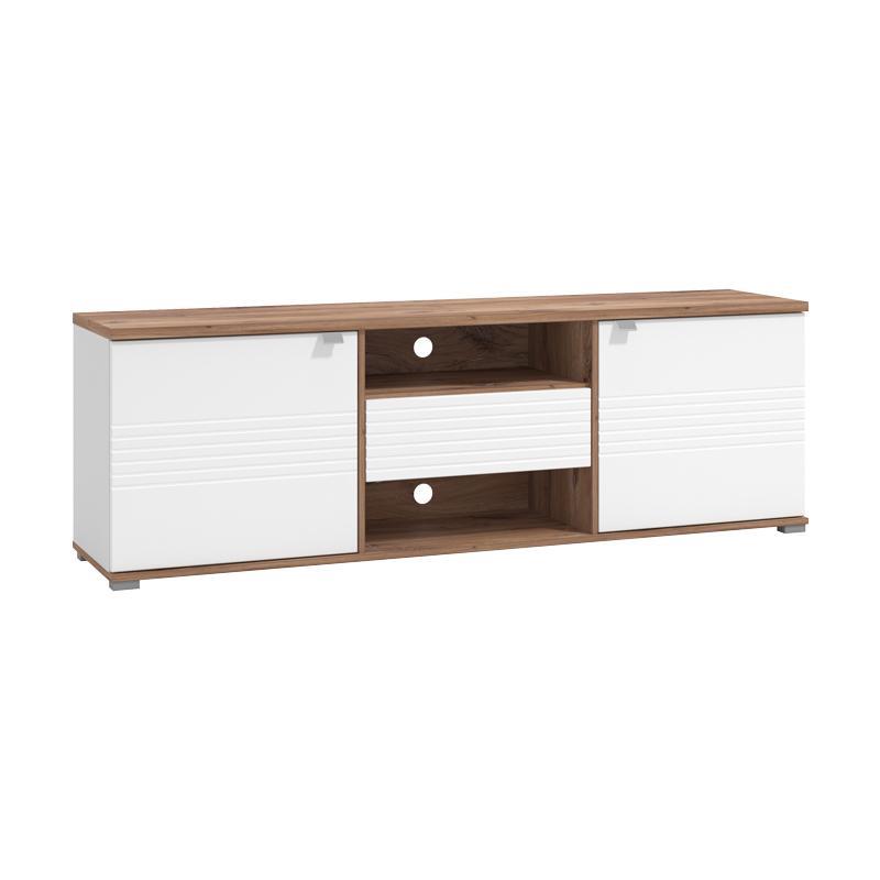 Έπιπλο Τηλεόρασης Grenoble Λευκό - Flagstaff Oak - Λευκό Γυαλιστερό 176x40x57 εκ. Έπιπλο Τηλεόρασης Grenoble Λευκό - Flagstaff Oak - Λευκό Γυαλιστερό 176x40x57 εκ.