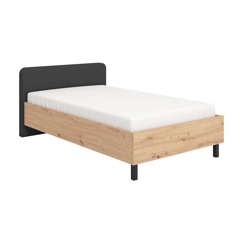 Κρεβάτι Barletta 120 Artisan - Γκρί Ύφασμα 120x200 εκ.