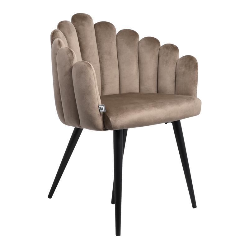 Καρέκλα Τραπεζαρίας 1937 Fylliana Μπέζ με Μεταλλικά πόδια 64x60x84εκ.