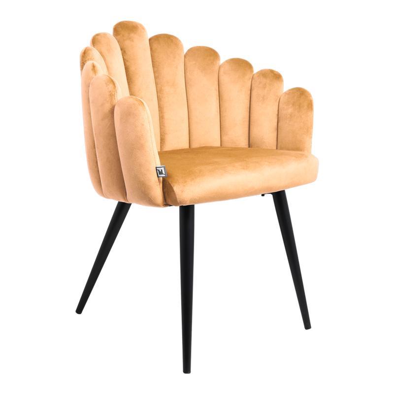 Καρέκλα Τραπεζαρίας 1937 Fylliana Κίτρινο με Μεταλλικά πόδια 64x60x84εκ.