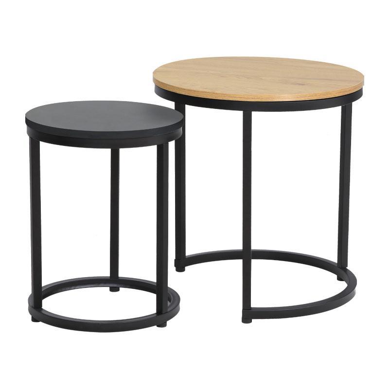 Σετ 2 Βοηθητικά Τραπεζάκια Fonzy Fylliana Sonoma 45x45x48 εκ. Σετ 2 Βοηθητικά Τραπεζάκια Fonzy Fylliana Sonoma 45x45x48 εκ.