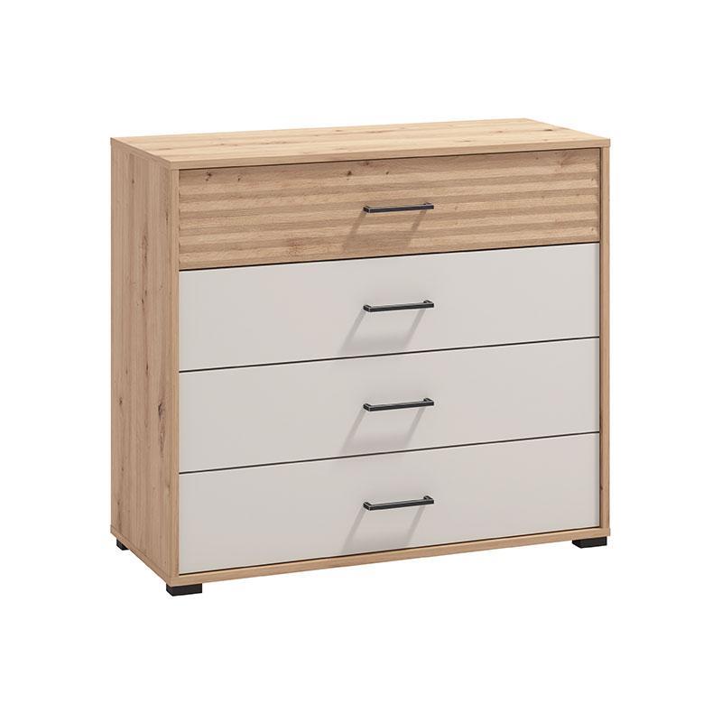 Κομότα - Συρταριέρα Modena  4F Artisan Oak - Cashmere 93x40x82 εκ.