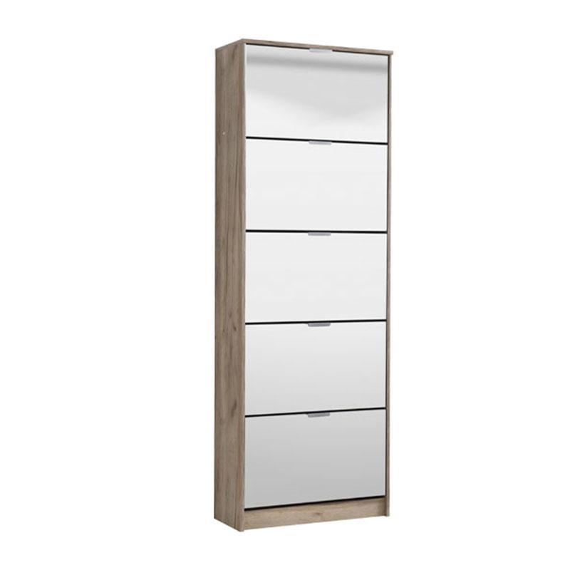 Παπουτσοθήκη Hugo 25 με Καθρέπτη Γκρί Δρύς 67x28x191,5 εκ. Παπουτσοθήκη Hugo 25 με Καθρέπτη Γκρί Δρύς 67x28x191,5 εκ.