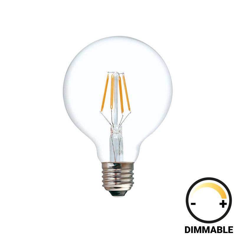 Λαμπτήρας LED G80 Bulb dimmable 8W E27 clear