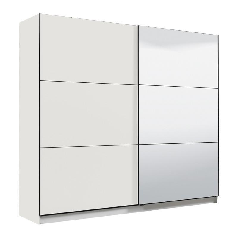 Ντουλάπα Sierra με Καθρέφτη 220 Λευκό 217x62.5x210 εκ.