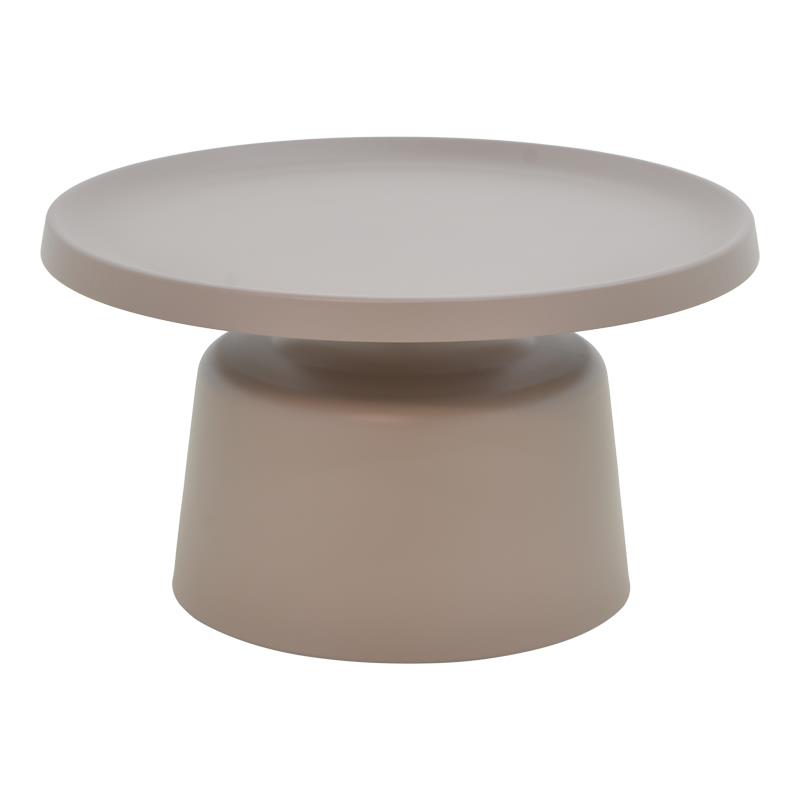 Βοηθητικό τραπέζι Ginoze Inart cappuccino μέταλλο Φ70x40εκ