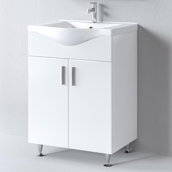 Πάγκος μπάνιου με Νιπτήρα SIENA 65 Λευκό Πάγκος μπάνιου με Νιπτήρα SIENA 65 Λευκό