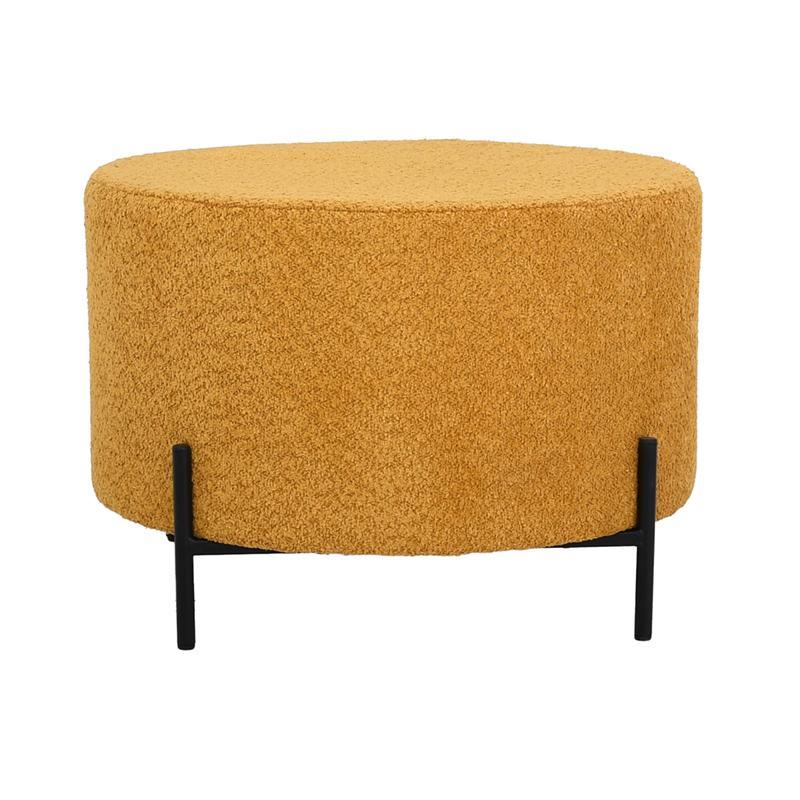 Στρογγυλό Σκαμπό Kristal Fylliana Μουσταρδί 60x40 εκ.