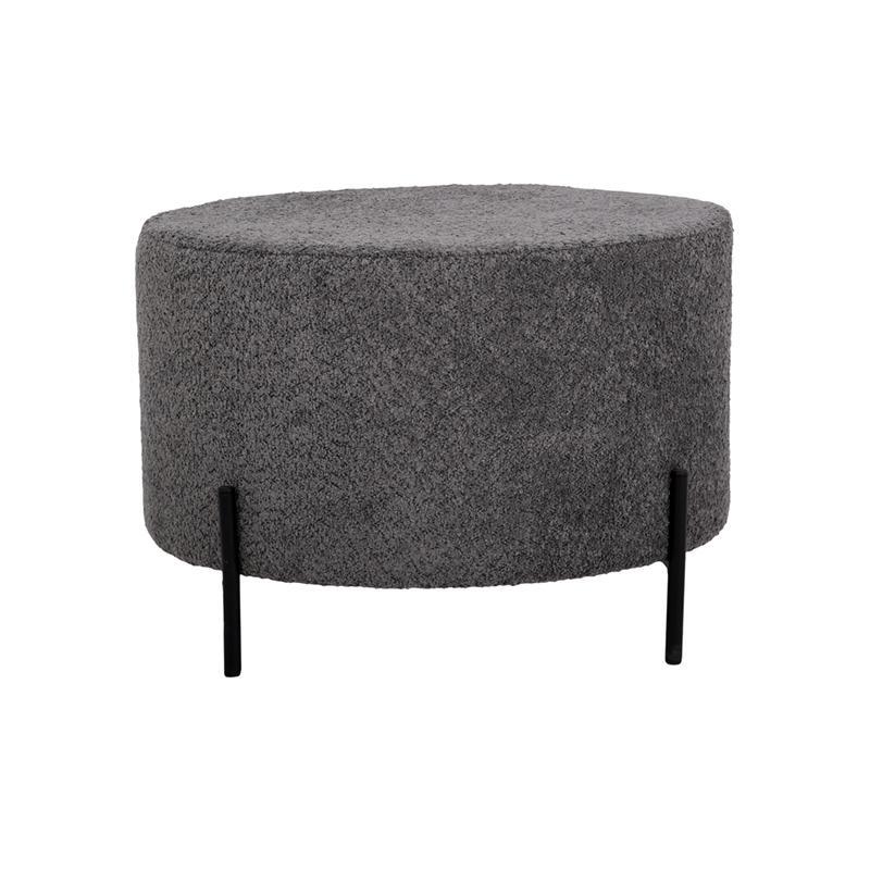 Στρογγυλό Σκαμπό Kristal Fylliana Γκρί 60x40 εκ.