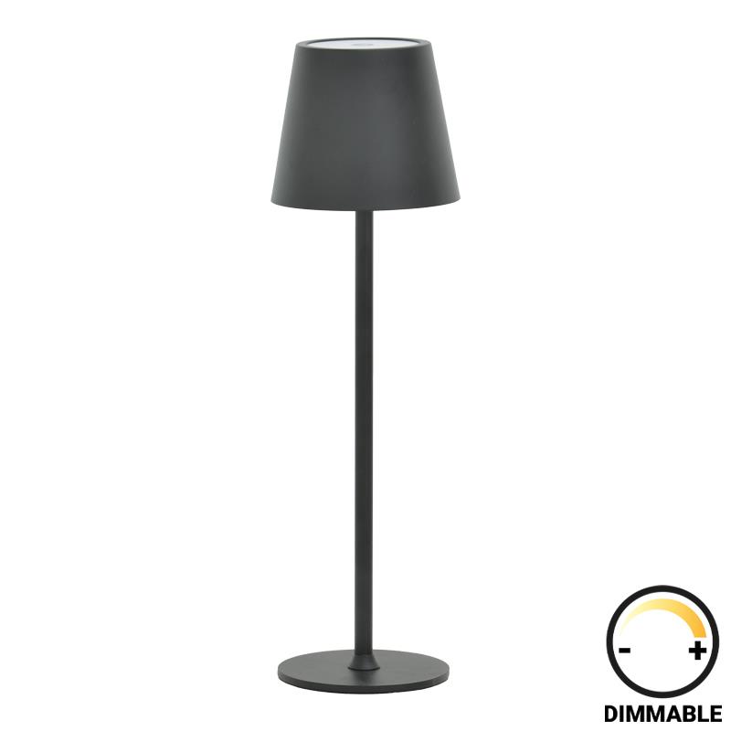 Επιτραπέζιο φωτιστικό αφής LED Brave Ι επαναφορτιζόμενο σε μαύρη απόχρωση Φ11.5x37εκ Επιτραπέζιο φωτιστικό αφής LED Brave Ι επαναφορτιζόμενο σε μαύρη απόχρωση Φ11.5x37εκ