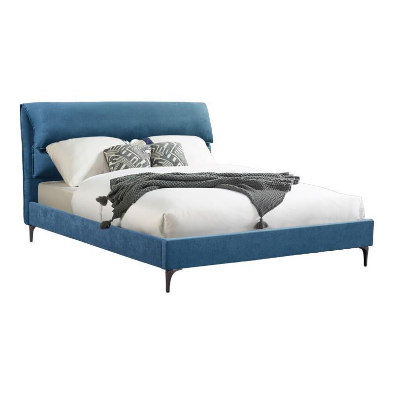 Κρεβάτι Aryna ύφασμα σε πετρόλ απόχρωση 160x200εκ