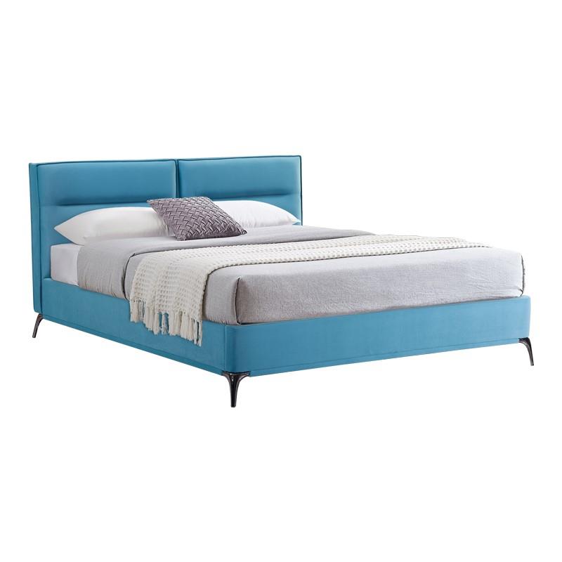 Κρεβάτι Ikina βελούδο σε πετρόλ απόχρωση 160x200εκ Κρεβάτι Ikina βελούδο σε πετρόλ απόχρωση 160x200εκ