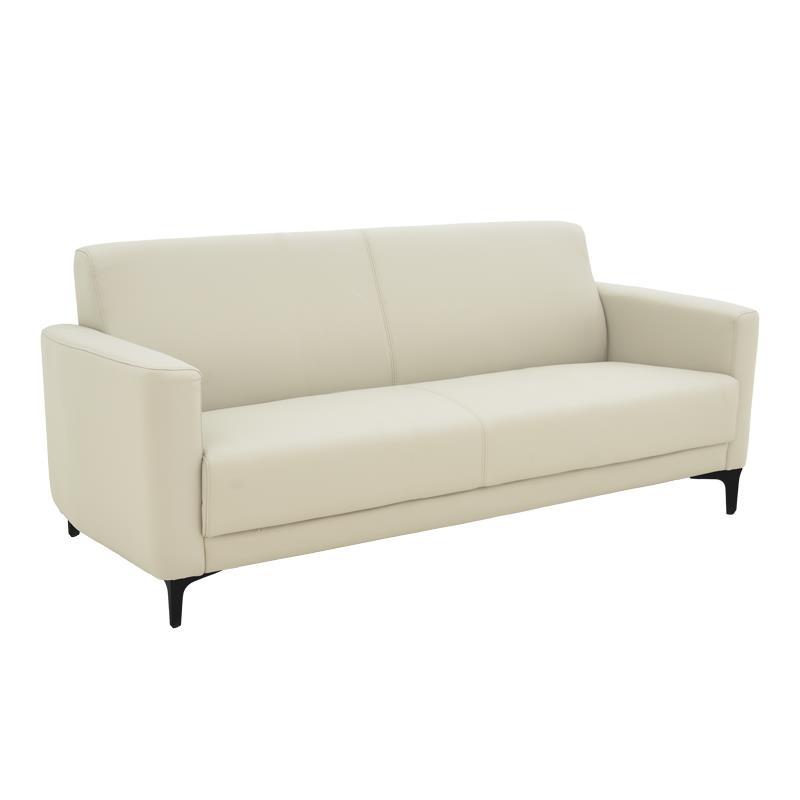 Καναπές τριθέσιος Sidica PU σε μπεζ απόχρωση 185x82x81εκ