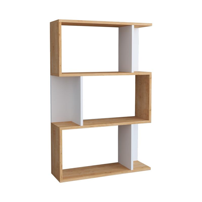Βιβλιοθήκη Kadu oak - λευκό 72x22x108 εκ.