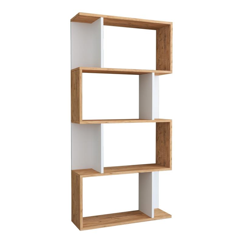 Βιβλιοθήκη Kadu sonoma - λευκό72x22x147 εκ.