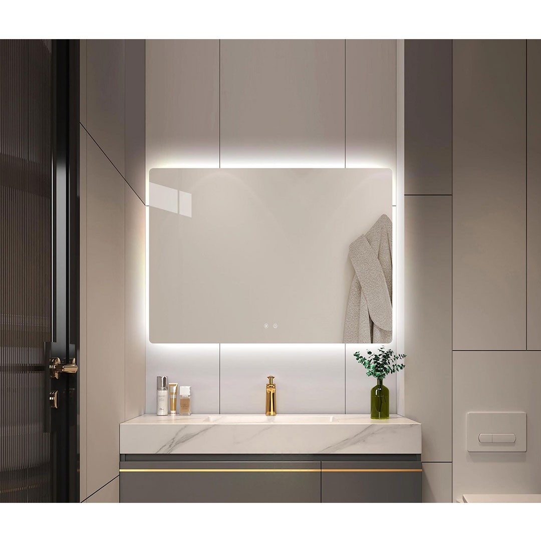 Καθρέπτης μπάνιου L-02 LED 100x70 εκ. Καθρέπτης μπάνιου L-02 LED 100x70 εκ.