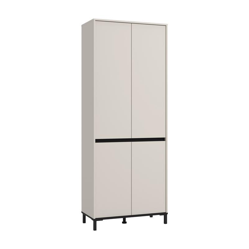 Παπουτσοθήκη Flannan 2K4V Cashmere - Μαύρο Ματ 80x40x205 εκ. Παπουτσοθήκη Flannan 2K4V Cashmere - Μαύρο Ματ 80x40x205 εκ.