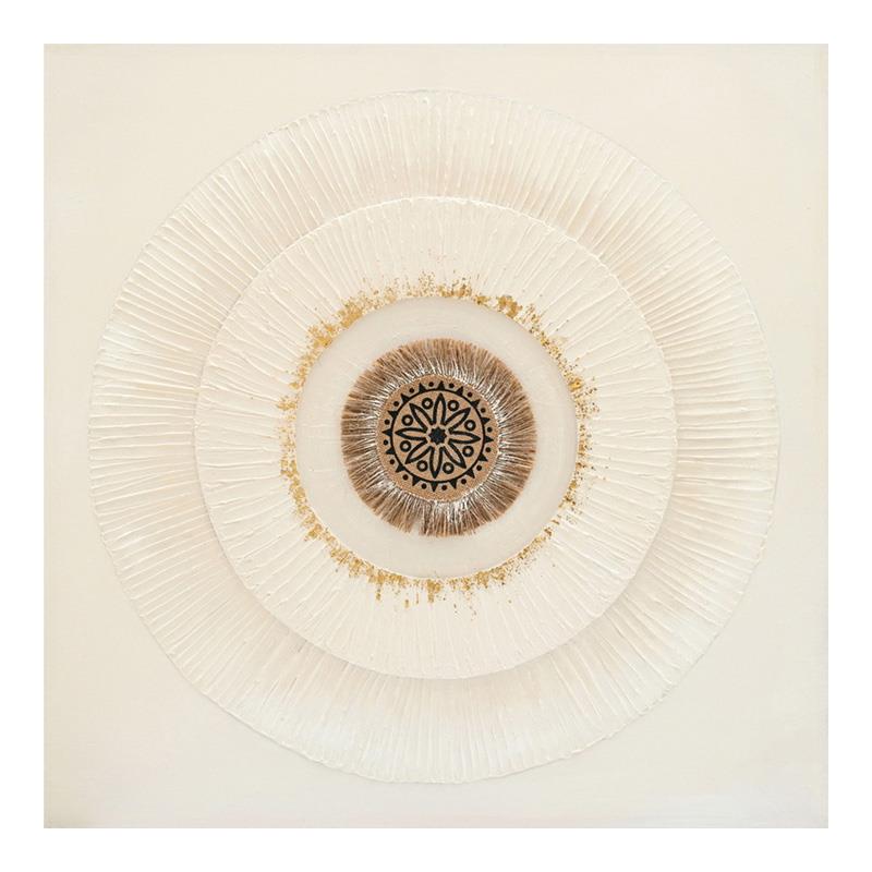 Πίνακας σε Καμβά Circled I Inart 80x3x80εκ.