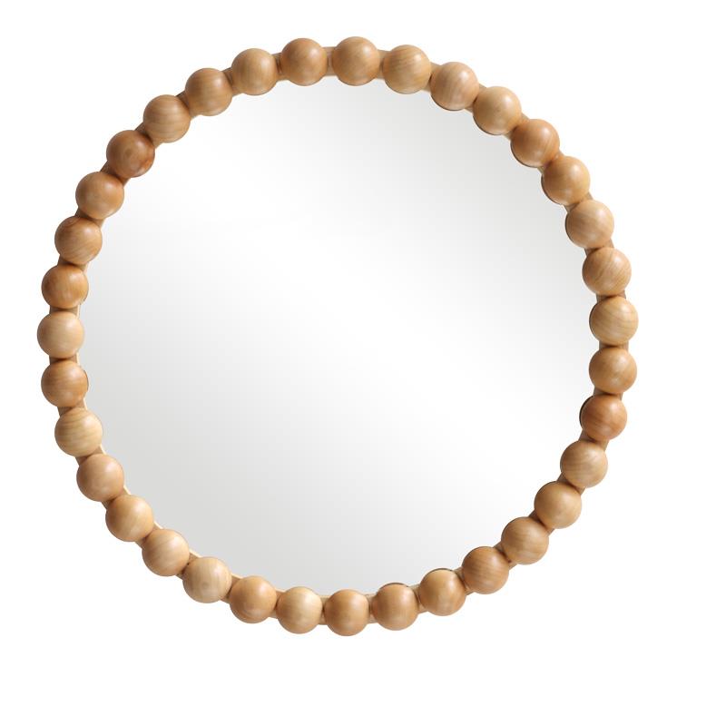 Καθρέπτης Τοίχου Specio Φυσικό Ξύλο Φ60x4.5εκ.