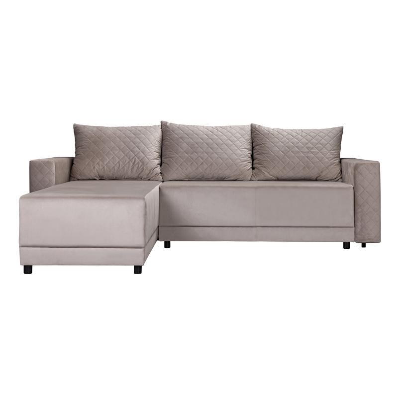 Γωνιακός Καναπές - Κρεβάτι LOTOS Καφέ 237x168x80εκ