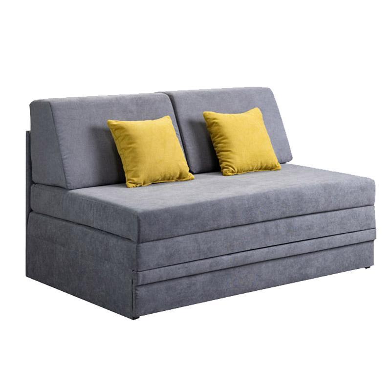 Πολυθρόνα - Κρεβάτι FANTASTICO XXL Γκρί με Κίτρινα Μαξιλάρια 140x97x85εκ.