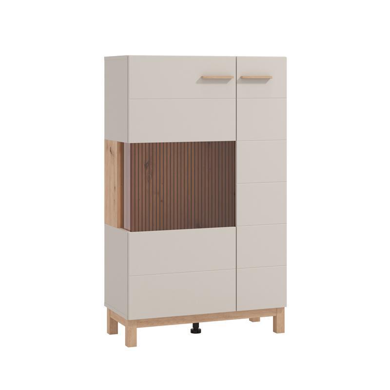 Βιτρίνα ESSEX 2K VS1 127 Cashmere - Artisan oak 77x35x128εκ.