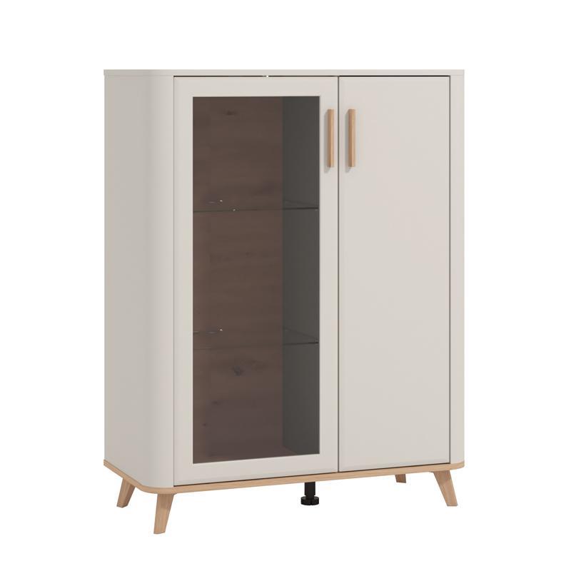 Βιτρίνα DARWEN 2K VS1 117 Cashmere - Artisan Oak 90x40x117εκ