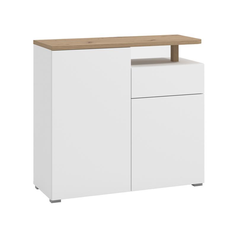 Μπουφές - Κομότα ATERNO 103 2K1F2V Λευκό - Artisan Oak 103x40x94εκ.