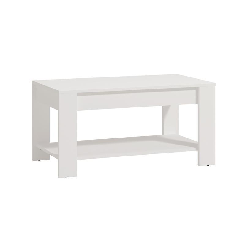 Τραπεζάκι Σαλονιού CLENT Λευκό 90x50x45εκ.