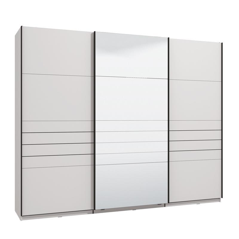 Ντουλάπα Συρόμενη VEYMONT 270 OG με Καθρέπτη Τρίφυλλη Λευκή 267x61x218εκ. Ντουλάπα Συρόμενη VEYMONT 270 OG με Καθρέπτη Τρίφυλλη Λευκή 267x61x218εκ.