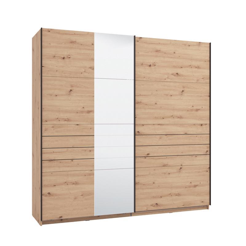 Ντουλάπα Συρόμενη VEYMONT 220 OG με Καθρέπτη Artisan Oak 220x61x218εκ.