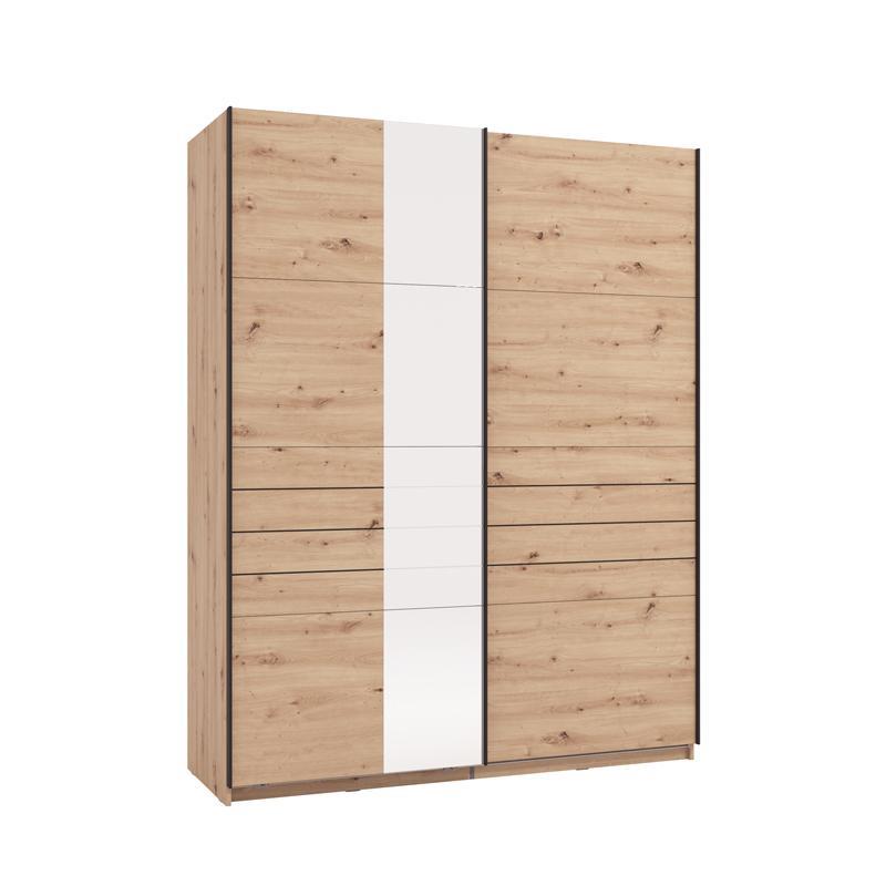 Ντουλάπα Συρόμενη VEYMONT 150 OG με Καθρέπτη Artisan oak 146x61x218εκ.