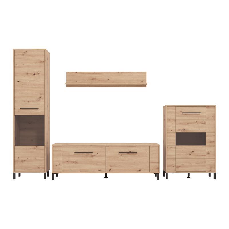 Σύνθετο σαλονιού DURHAM AH σε Artisan Oak 299x40x193εκ.