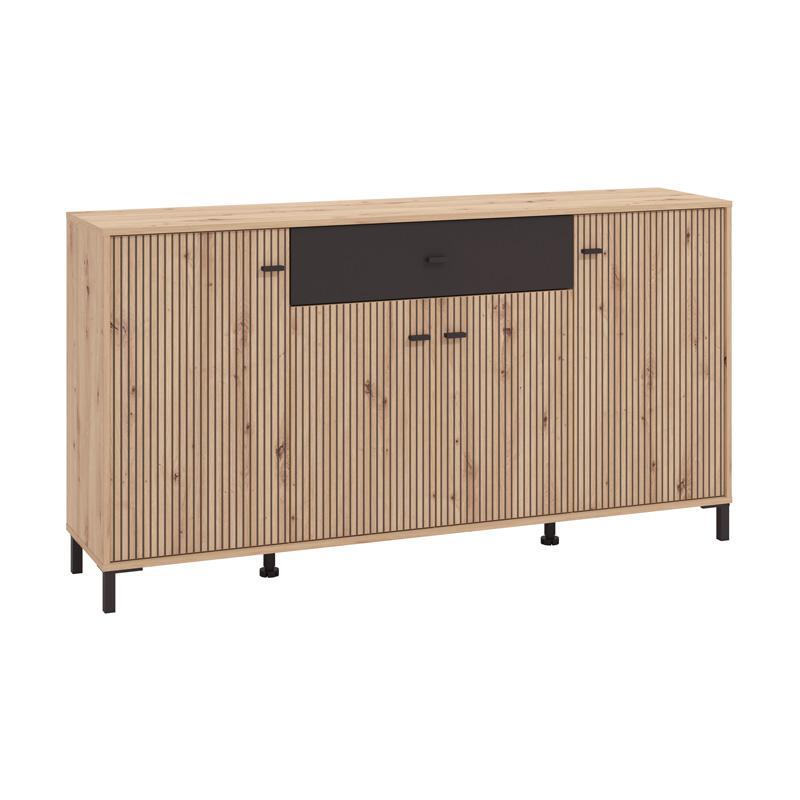 Μπουφές Avignon 170 4K1F4V Artisan oak - Μαύρο 170x40x90εκ. Μπουφές Avignon 170 4K1F4V Artisan oak - Μαύρο 170x40x90εκ.