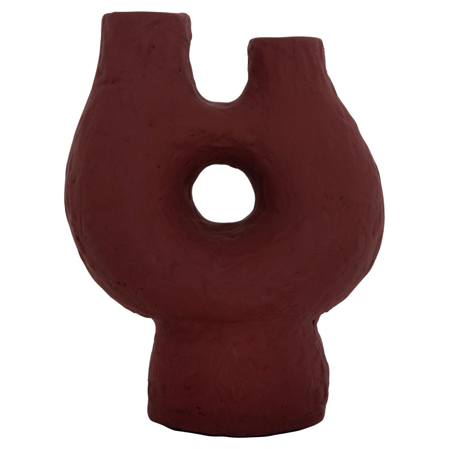 Επιτραπέζιο Διακοσμητικό Βάζο NAMENTIS Βυσσινί Τερακότα 26x15x32.5Υεκ.