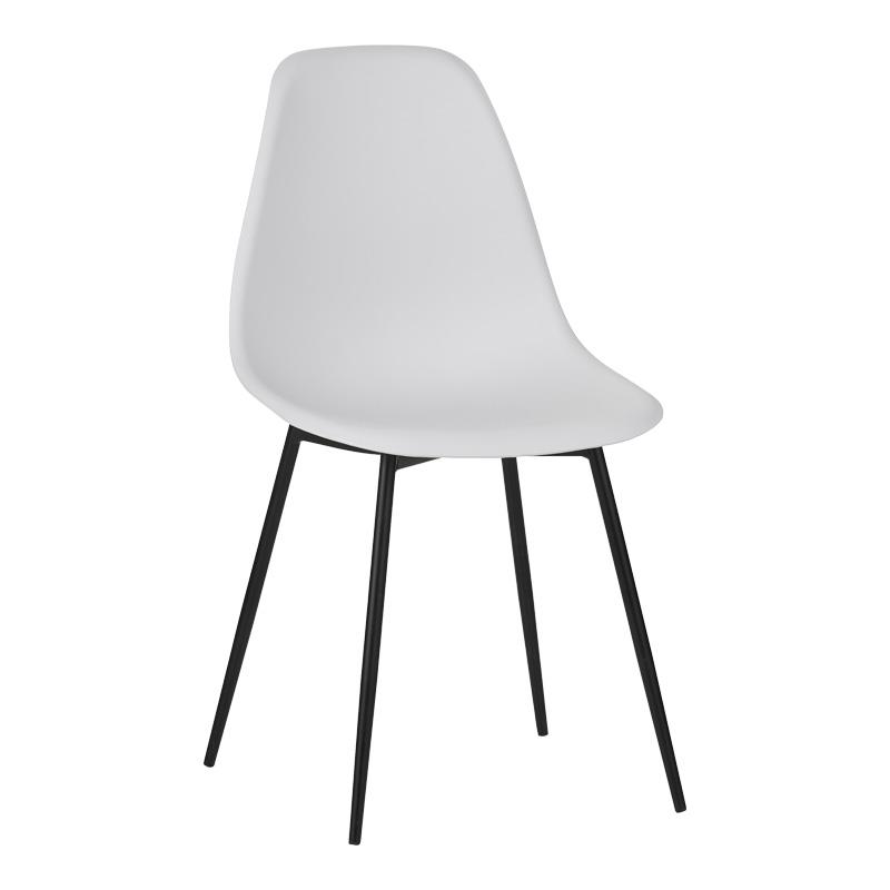 Καρέκλα Ballen pp λευκό με μαύρα μεταλλικά πόδια 41.5x53x84.5εκ