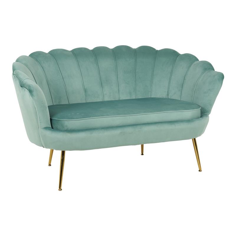 Καναπές Daimon Διθέσιος βελούδο σε Φυστικί 134x70x77εκ