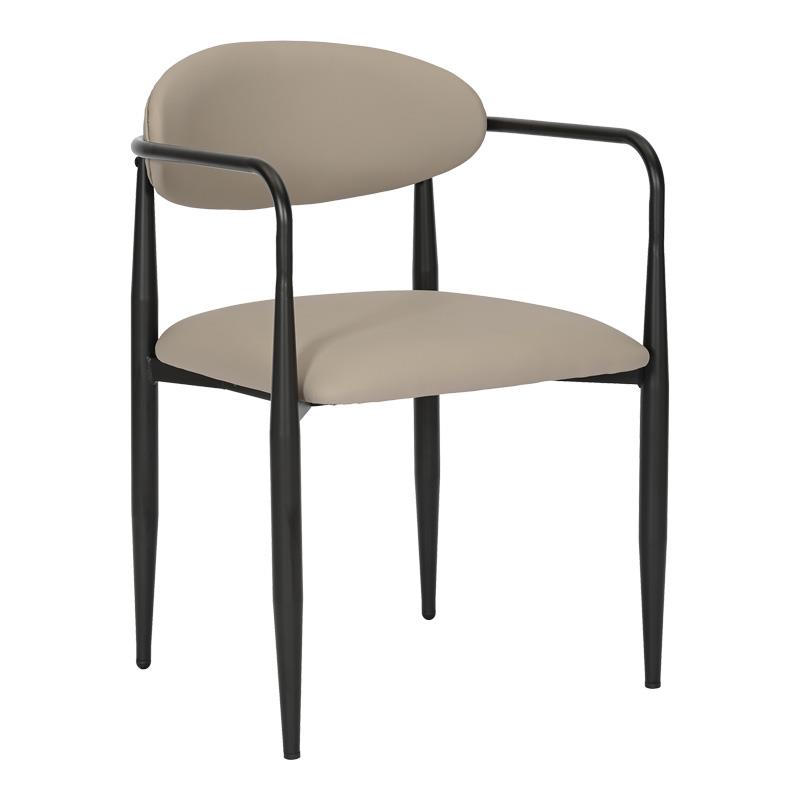 Καρέκλα - Πολυθρόνα Kalone pu σε γκρι-μπεζ απόχρωση 56x55x78εκ