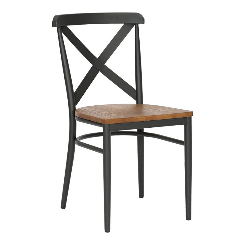 Καρέκλα Ferona σκελετός ανθρακί μέταλλο με rubberwood σε φυσική απόχρωση 52.5x44.5x84εκ Καρέκλα Ferona σκελετός ανθρακί μέταλλο με rubberwood σε φυσική απόχρωση 52.5x44.5x84εκ