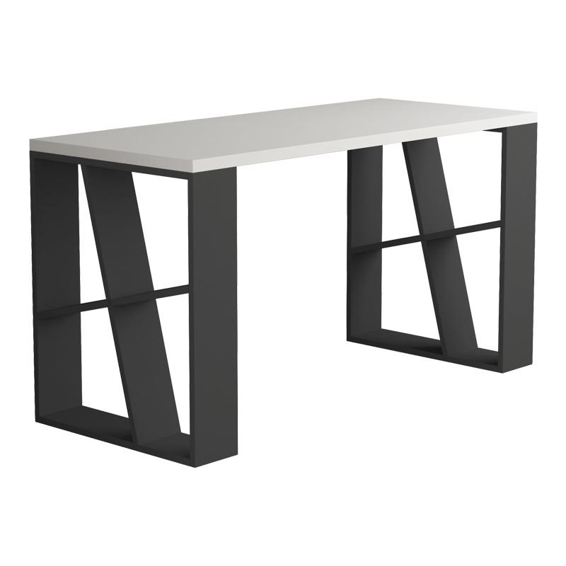 Γραφείο Honey σε λευκή-ανθρακί απόχρωση 137x60x75εκ