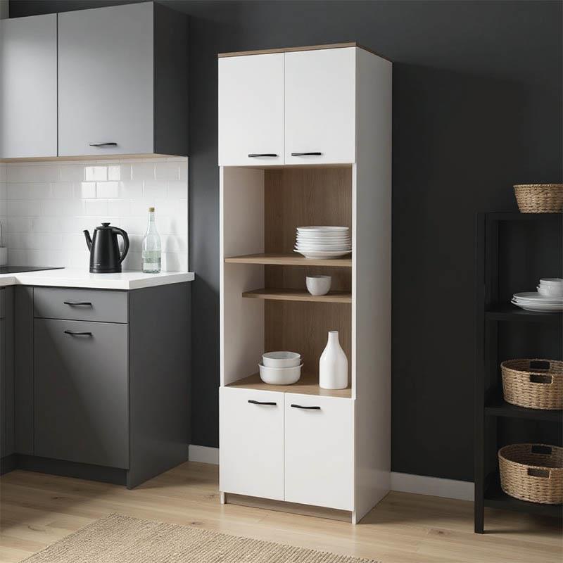 Ντουλάπα - Στήλη κουζίνας Rowan σε λευκή-sonoma απόχρωση 60x42x182εκ Ντουλάπα - Στήλη κουζίνας Rowan σε λευκή-sonoma απόχρωση 60x42x182εκ