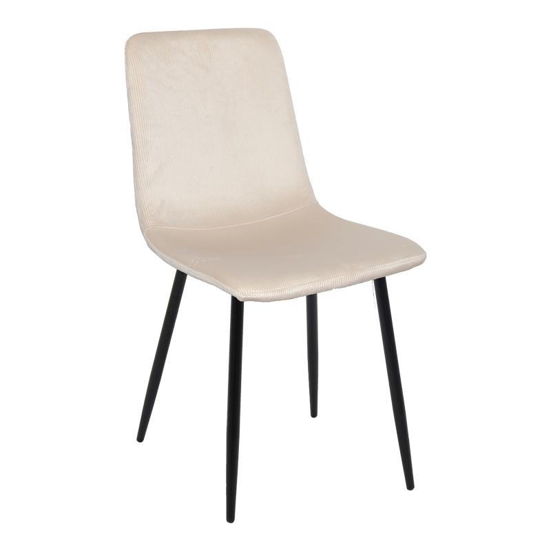 Καρέκλα Grato ύφασμα μπεζ-πόδι μαύρο μεταλλικό 45.5x53.5x88.5εκ Καρέκλα Grato ύφασμα μπεζ-πόδι μαύρο μεταλλικό 45.5x53.5x88.5εκ